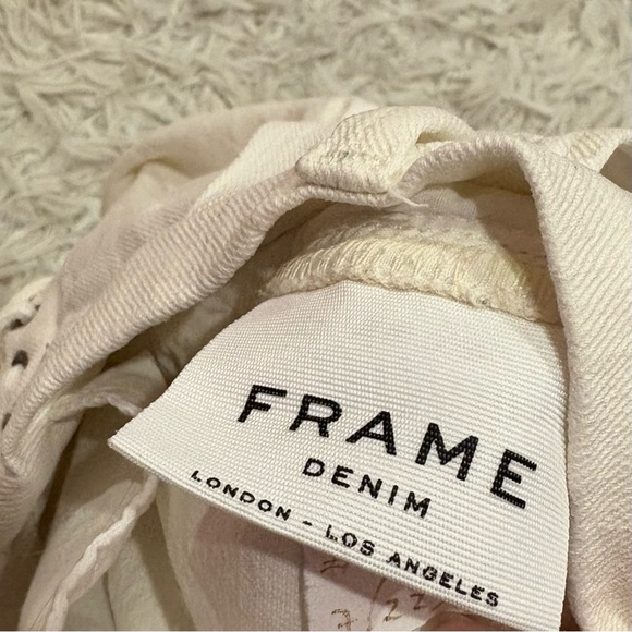 Frame denim lace up‎ Mini Skirt parchment off white size 27 - Picture 7 of 10